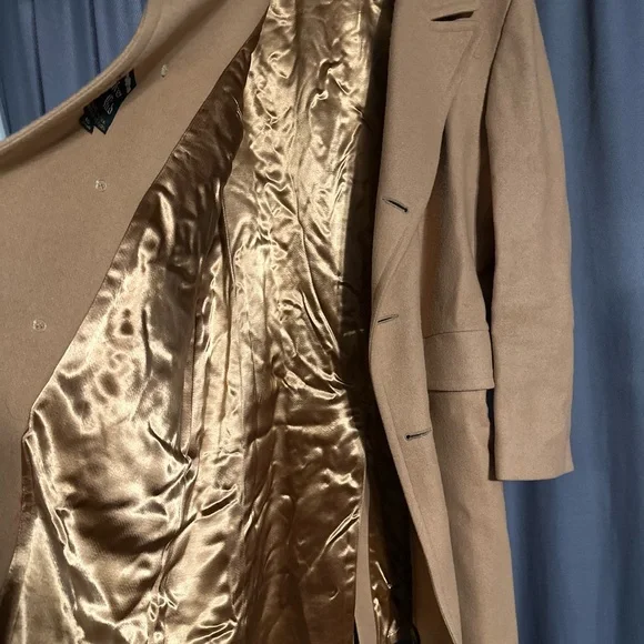 Men's Tan Double-Breasted Coat